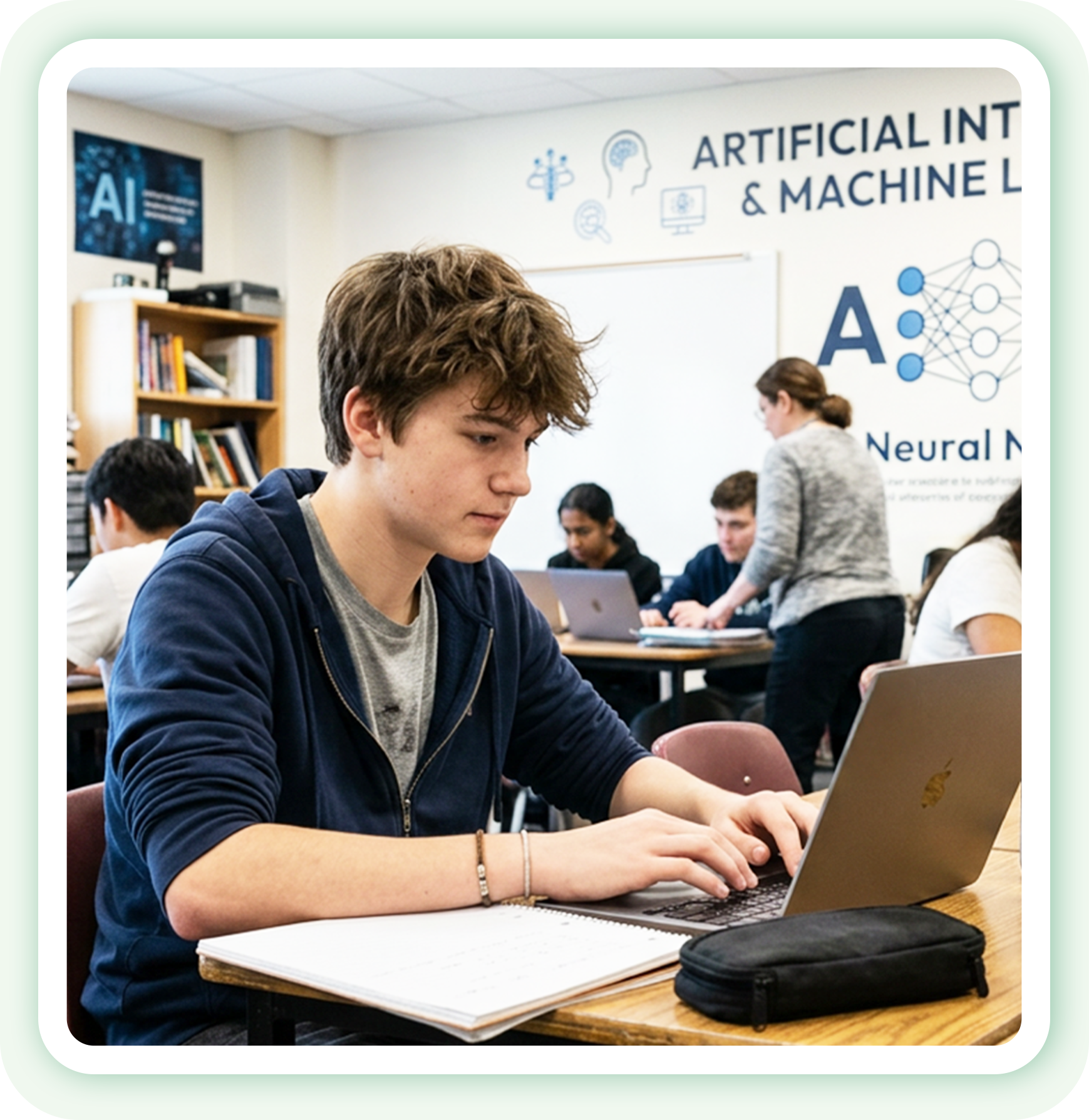 Student developing a programming project in CodeLab