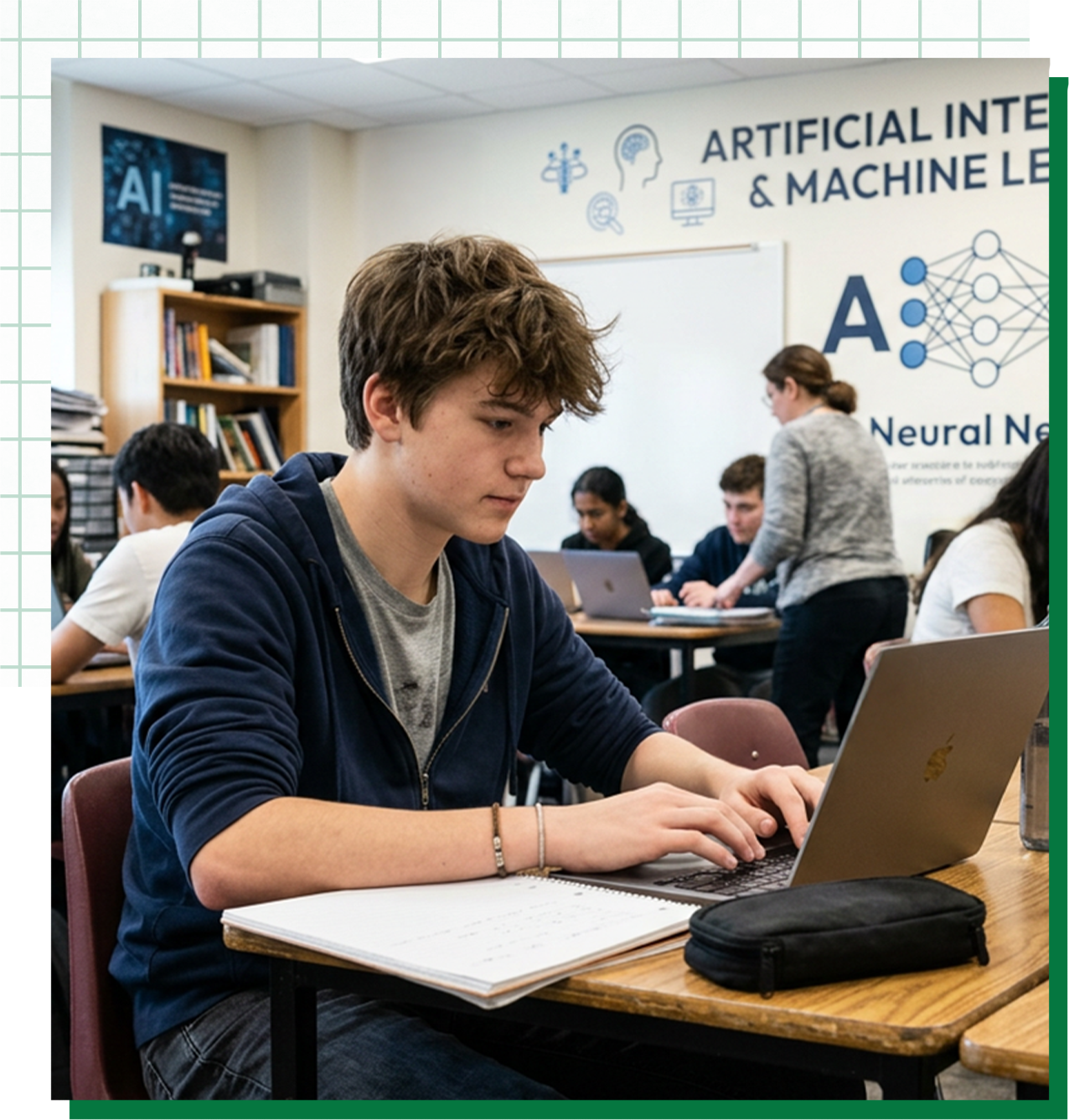Student developing a programming project in CodeLab