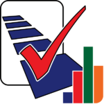 checkmark with a bar graph, google forms survey icon